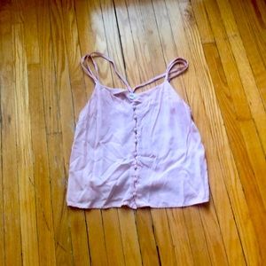 Garage crisscross pink tank, Small